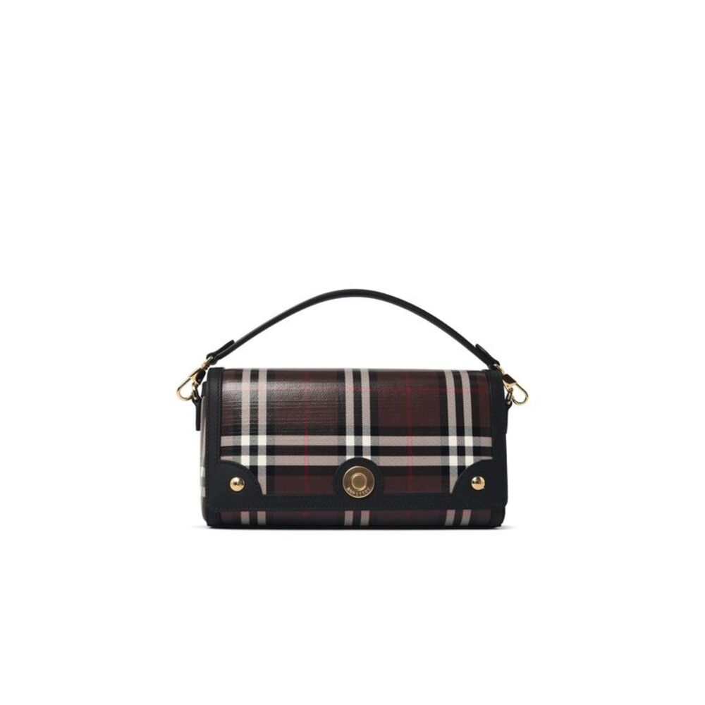 Burberry 'Note' Bag With Handle In Chocolate Cotton Blend Women